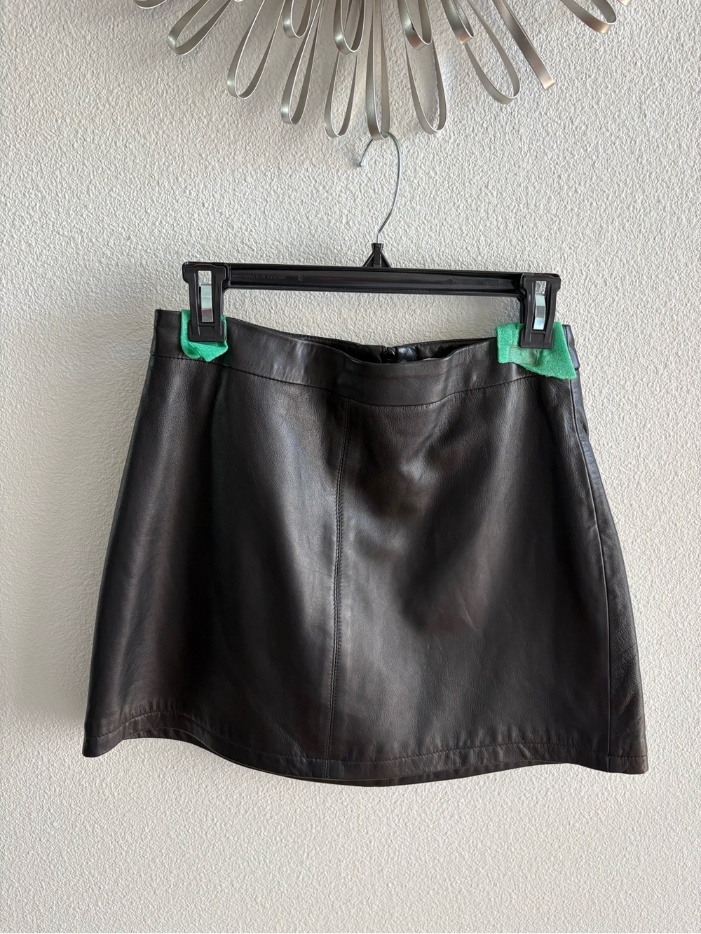Cupcake and Cashmere Black Leather Mini Skirt